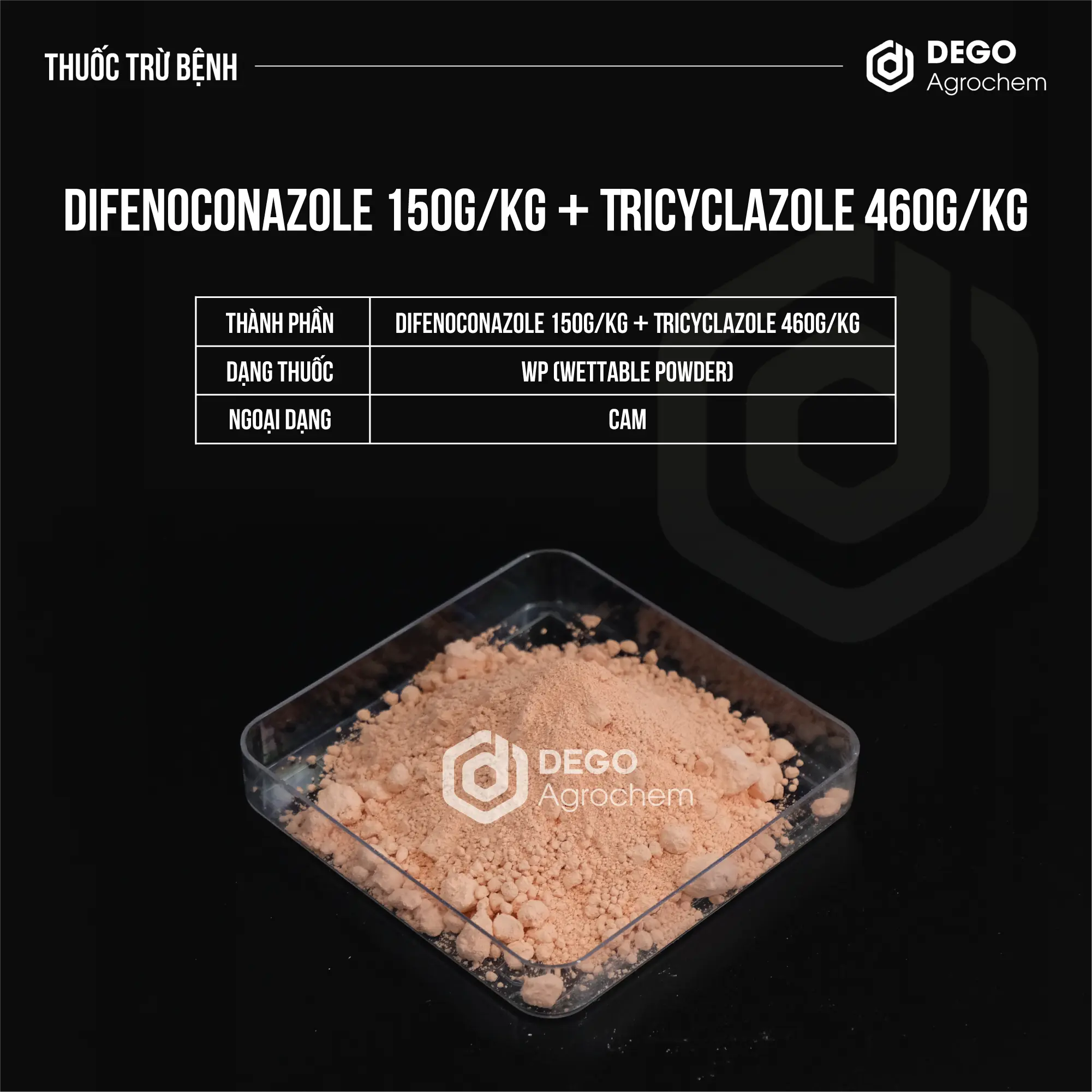 Difenoconazole 150g/kg + Tricyclazole 460g/kg Difenoconazole 150g/kg + Tricyclazole 460g/kg